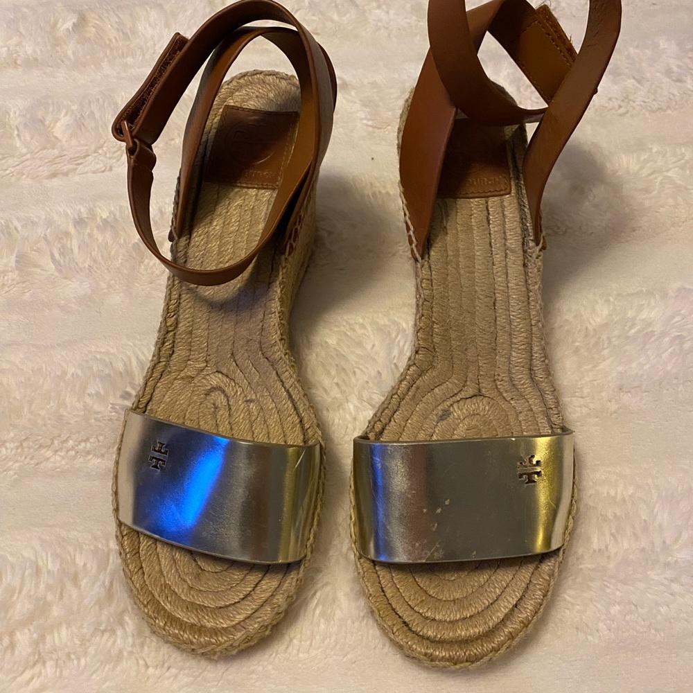 Tory Burch Bima Two-Tone Wedge Espadrille